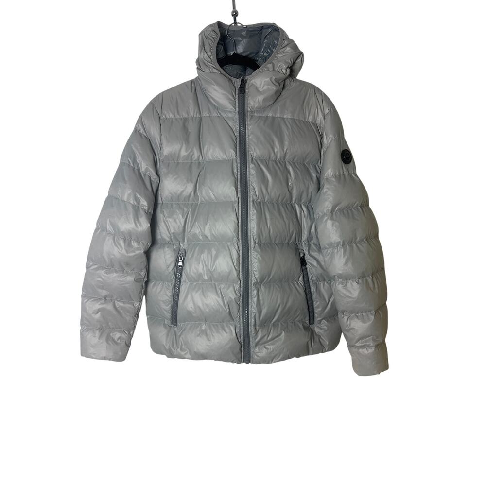 Gorpcore Michael Kors Men’s Grey Puffer Ski Coat. Size L.